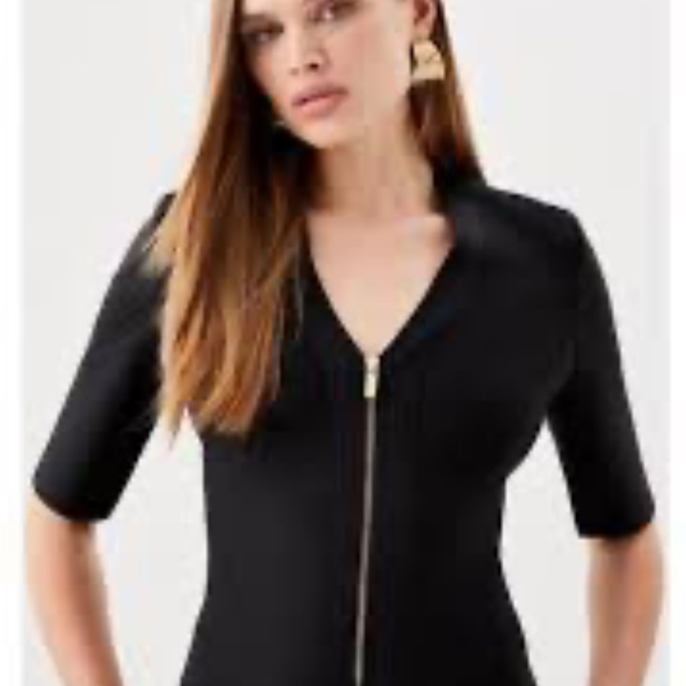 bebe Black Zippered shirt